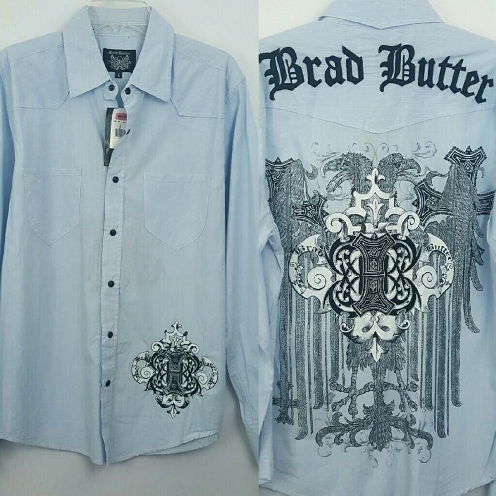 NWT. Brad Butter button down shirt. Size Large